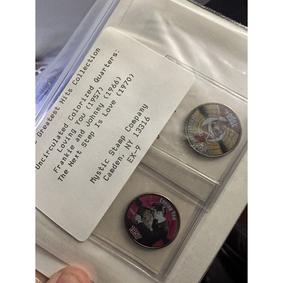 Elvis Presley Painted USA Quarters Mystic Lot 63+ commemorative authentic coins - Picture 5 of 11